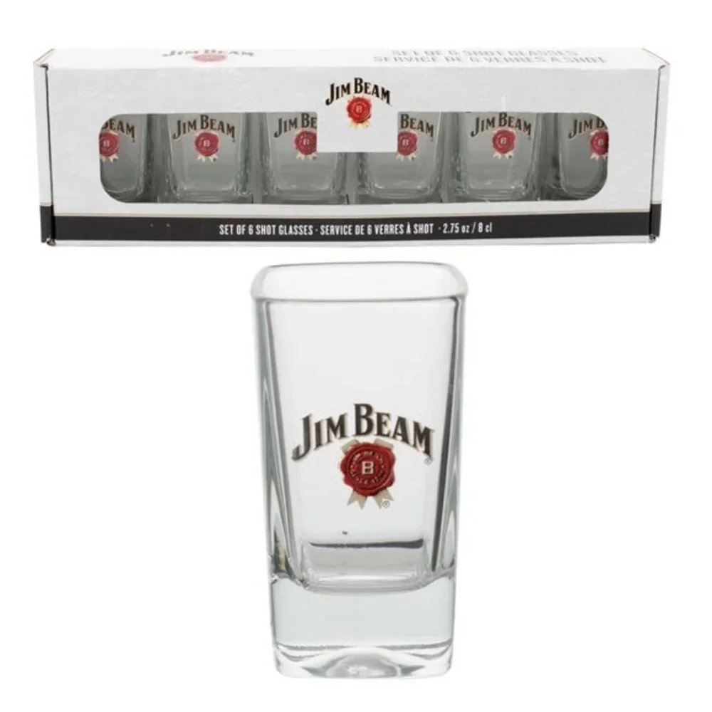 Jim Beam Shot‎ Glass 6 Pack Drinkware Set Party